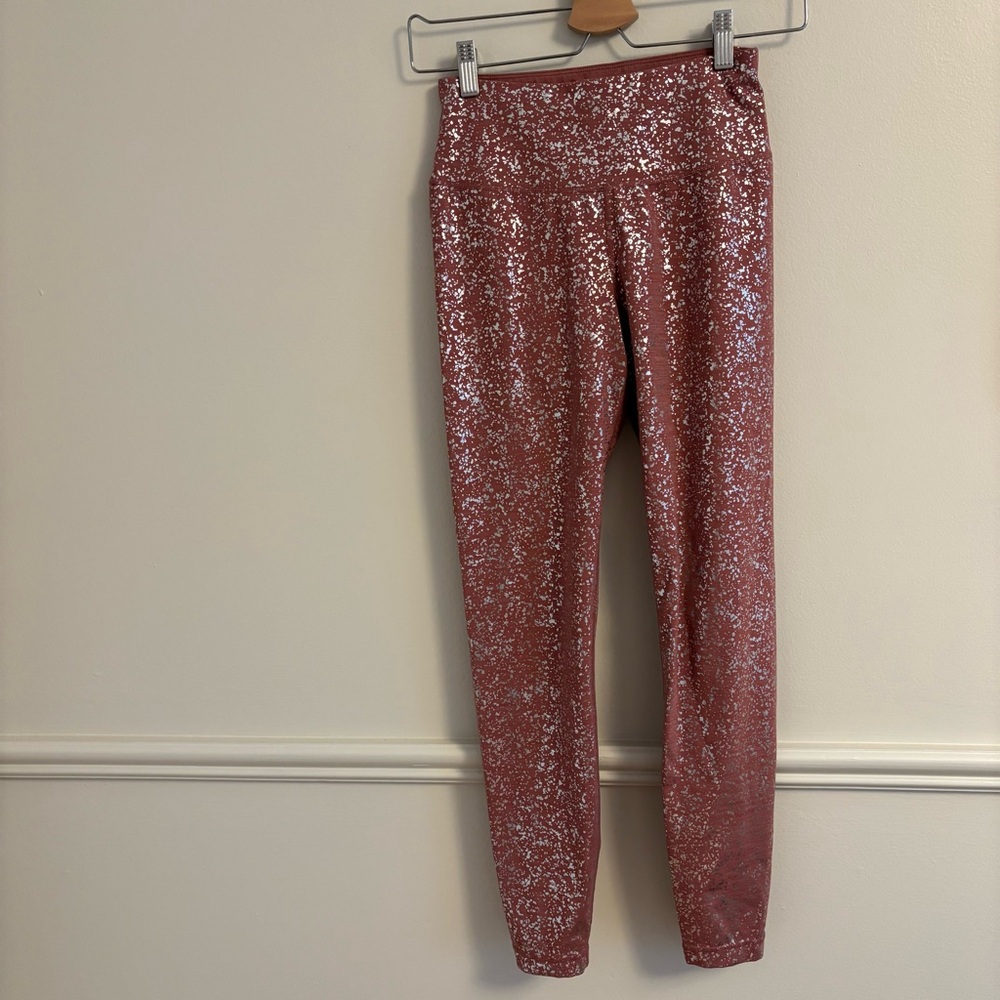 Sweaty Betty Metallic Rose Leggings